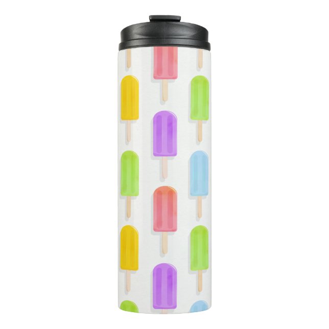 Bouteilles Isothermes Motif de Popsicles arc-en-ciel d'été (Devant)
