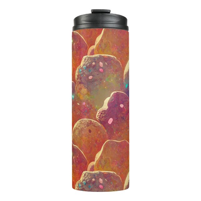 Bouteilles Isothermes Motif de répétition de nuage cosmique orange (Devant)