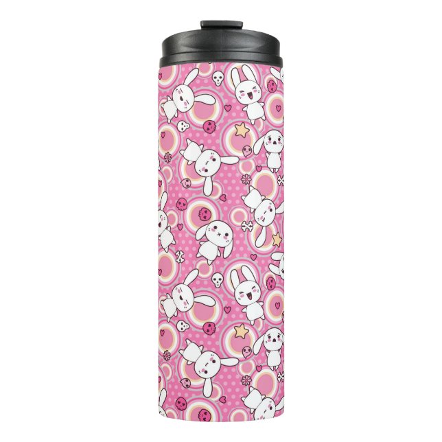 Bouteilles Isothermes motif de rose de kawaii (Devant)