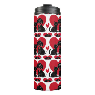 Bouteilles Isothermes Motif de silhouette pour l'amour du chien et du ch