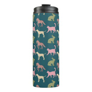 Bouteilles Isothermes Motif de silhouettes d'animaux Chien Chat Cheval