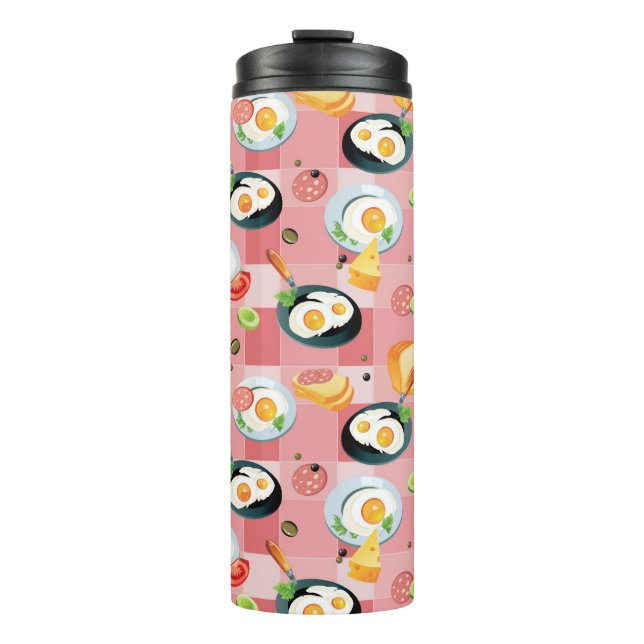 Bouteilles Isothermes Motif de tomate et d'oeufs au plat (Devant)