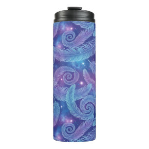 Bouteilles Isothermes Motif de tourbillon de plume sarcelle-violet cosmi