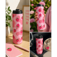 Motif de vache à la fraise Kawaii mignon