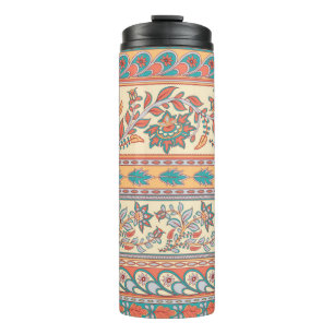 Bouteilles Isothermes Motif décoratif sans couture de bordures avec fleu