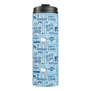 Bouteilles Isothermes Motif dentaire bleu de clinique