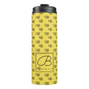 Bouteilles Isothermes Motif des abeilles d'été jaune