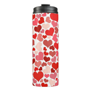 Bouteilles Isothermes Motif Des Coeurs, Coeurs Rouges, Amour