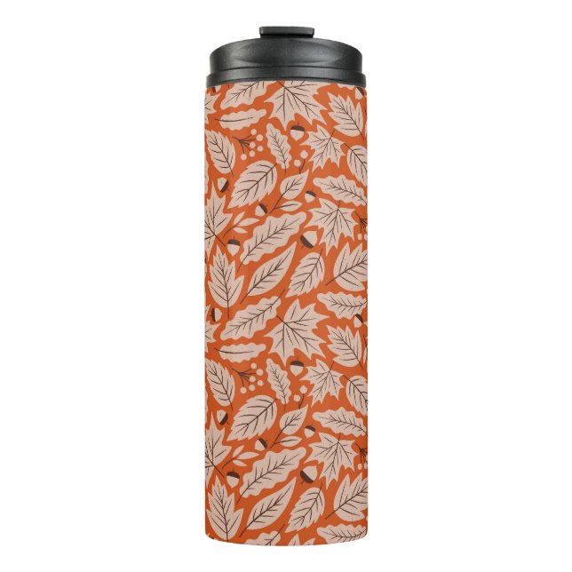 Bouteilles Isothermes Motif des feuilles d'automne et des araignées oran (Devant)