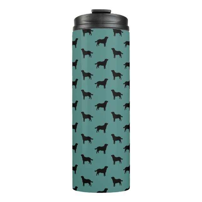 Bouteilles Isothermes Motif des silhouettes de chien du Labrador Retriev (Devant)