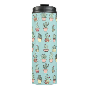 Bouteilles Isothermes Motif dessiné mignon coloré de style de cactus à