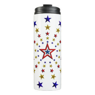 Bouteilles Isothermes Motif d'étoiles patriotiques