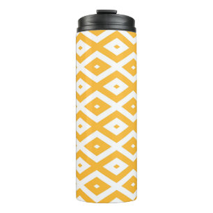 Bouteilles Isothermes Motif diamant jaune et blanc soleil