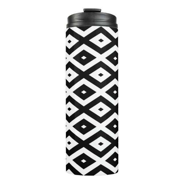 Bouteilles Isothermes Motif diamant noir et blanc (Devant)