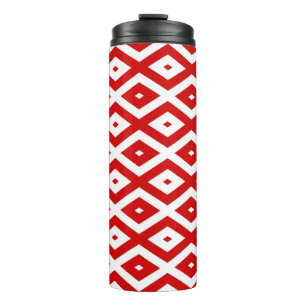Bouteilles Isothermes Motif diamant rouge et blanc