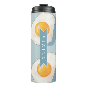 Bouteilles Isothermes Motif d'oeuf frit personnalisé amusant bleu drôle