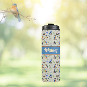 Bouteilles Isothermes Motif d'oiseau Martin-pêcheur, Geai bleu, Nom de p