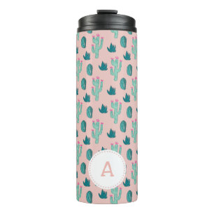 Bouteilles Isothermes Motif Doodle Cactus mignon Monogramme