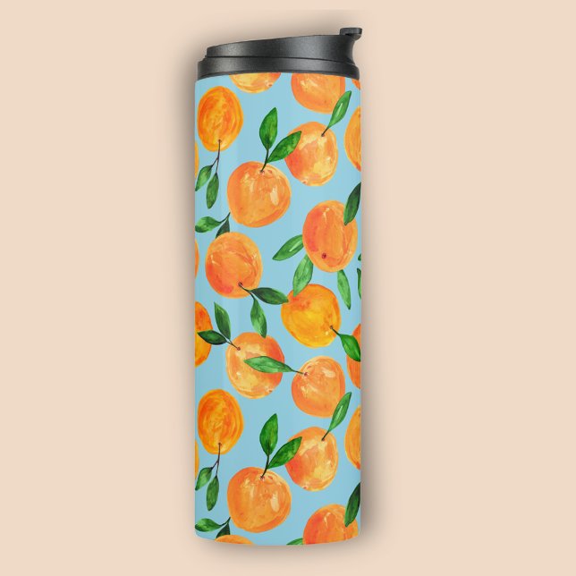 Bouteilles Isothermes Motif d'oranges d'agrumes de fruits d'été (Citrus Oranges Summer Fruit pattern thermal tumbler)