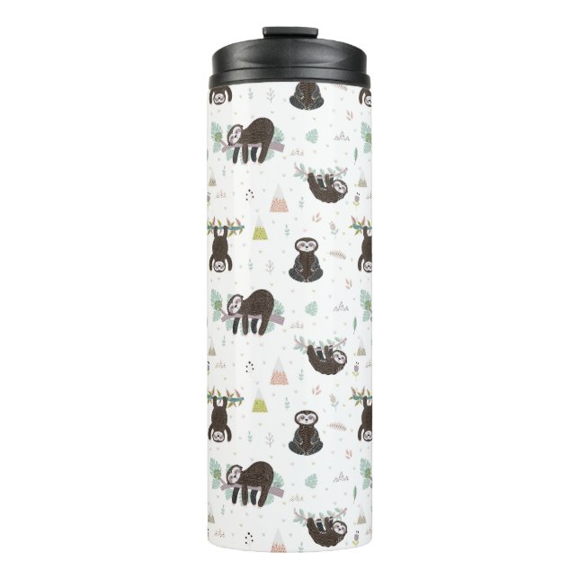 Bouteilles Isothermes Motif doux somnolent de paresse (Devant)