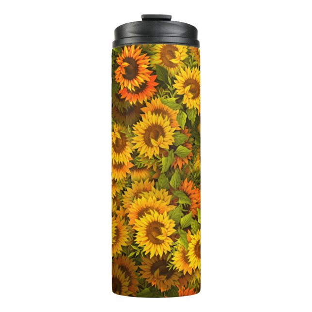 Bouteilles Isothermes Motif du terrain de tournesol (Devant)