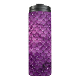 Bouteilles Isothermes Motif écailles de sirène ombré violet glamour