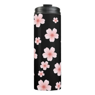 Bouteilles Isothermes Motif élégant de fleurs de cerisier rose en acier