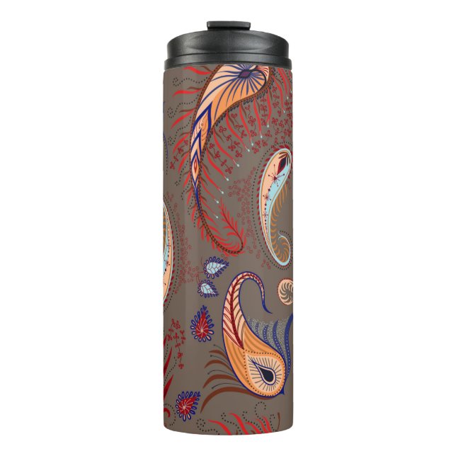 Bouteilles Isothermes Motif élégant. illustration de paisley.  (Devant)