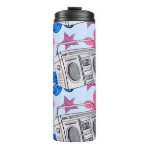 Bouteilles Isothermes Motif en aquarelle transparente dans le style anné