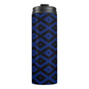 Bouteilles Isothermes Motif en diamant bleu et noir