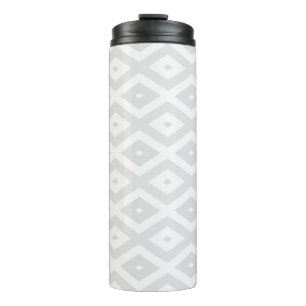 Bouteilles Isothermes Motif en diamant gris clair et blanc