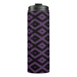 Bouteilles Isothermes Motif en diamant noir et violet foncé