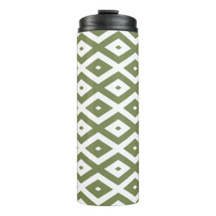 Bouteilles Isothermes Motif en diamant vert et blanc