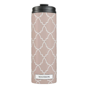 Bouteilles Isothermes Motif en treillis marocain beige