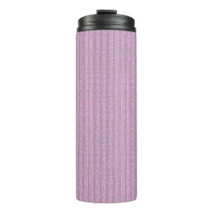Bouteilles Isothermes Motif en tricot rayé Jersey en rose poudré