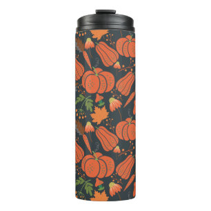 Bouteilles Isothermes Motif et carottes citrouille rouge sans soudure