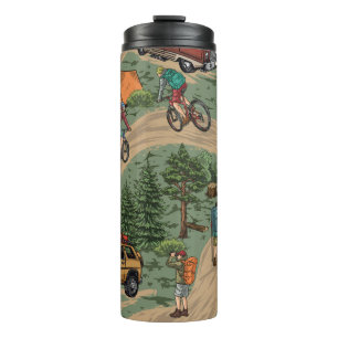 Bouteilles Isothermes Motif extérieur vintage : Randonnées, Vélos