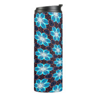 Motif Fleurs bleues Abstraites