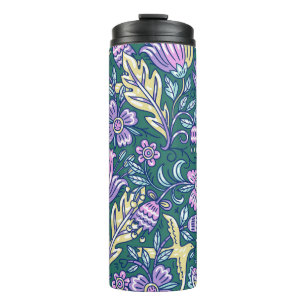 Bouteilles Isothermes Motif Fleurs et Oiseaux de Style Antique