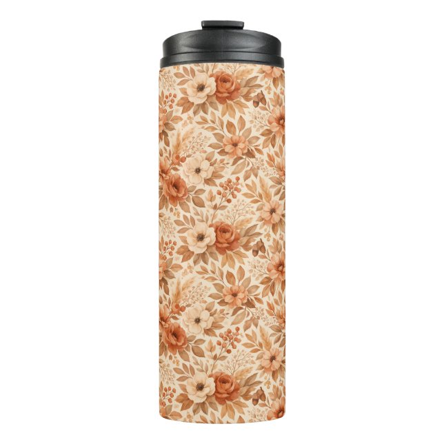 Bouteilles Isothermes Motif floral automnal cosy (Devant)