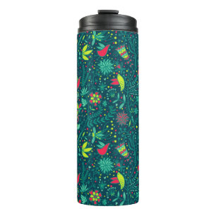 Bouteilles Isothermes Motif floral avec les oiseaux 2 de bande dessinée