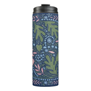 Bouteilles Isothermes Motif floral d'art folklorique élégant, botanique