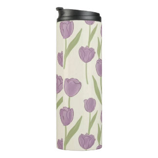 Bouteilles Isothermes Motif floral de tulipes violettes