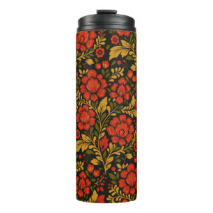 Bouteilles Isothermes Motif floral décoratif national slave