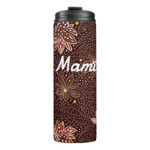 Bouteilles Isothermes Motif floral marron