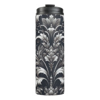 Motif floral ornemental gothique gras foncé