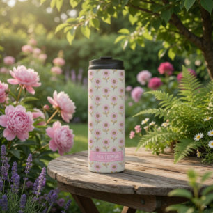 Bouteilles Isothermes Motif floral personnalisé en point de croix Folk