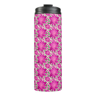 Bouteilles Isothermes Motif floral rose vif sans couture