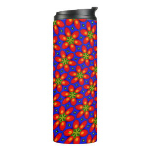 Bouteilles Isothermes Motif Floral Rouge mou