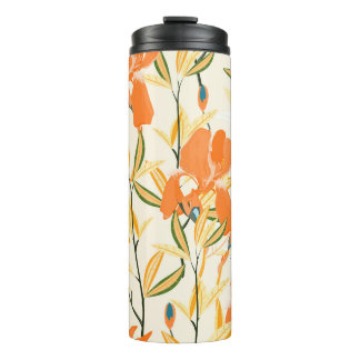 Bouteilles Isothermes Motif floral vintage sans couture. Orang d'arrange